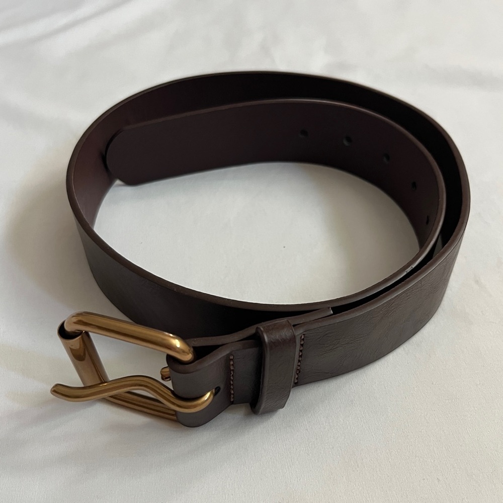 Brandy Melville Belt | Thick Brown and Gold Size OS